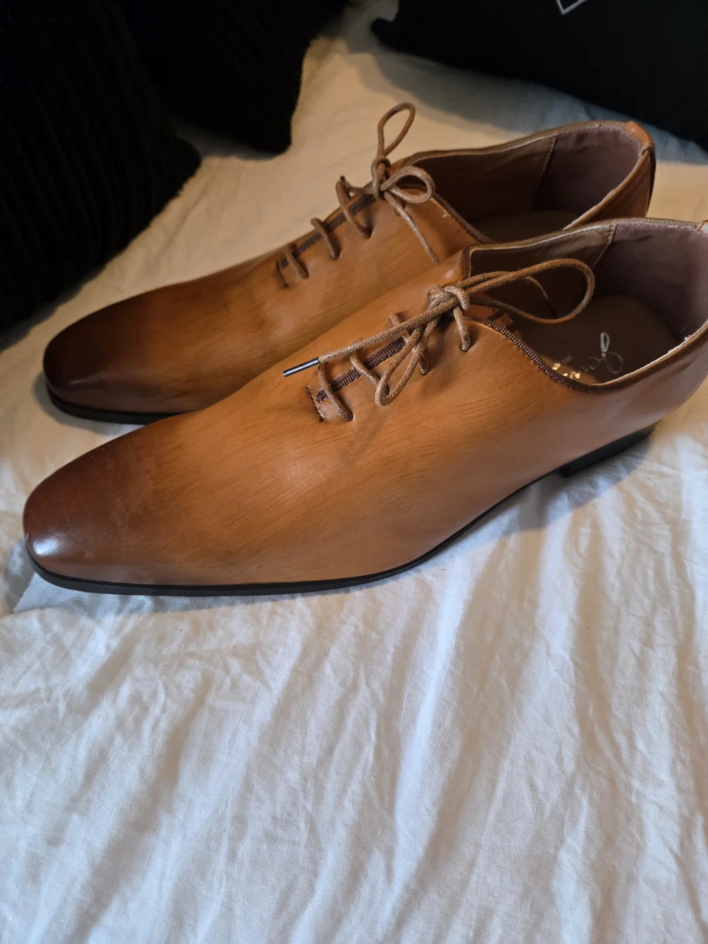 Jousen Milan Men's Cognac Brown Oxford Dress Shoes Size 14 EUC